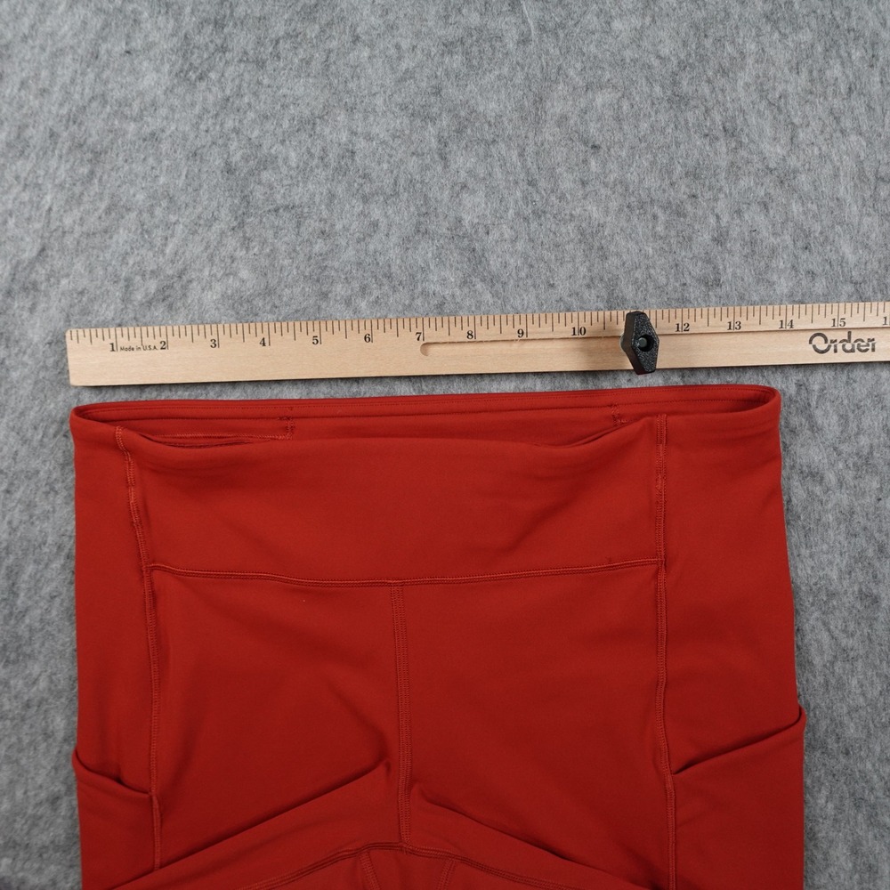 Lululemon Leggings Women Eight Red Speed Up Crop 21" Run Gym Athletic Workout - Picture 6 of 10
